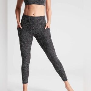 Athleta Charcoal Speckled Leggings